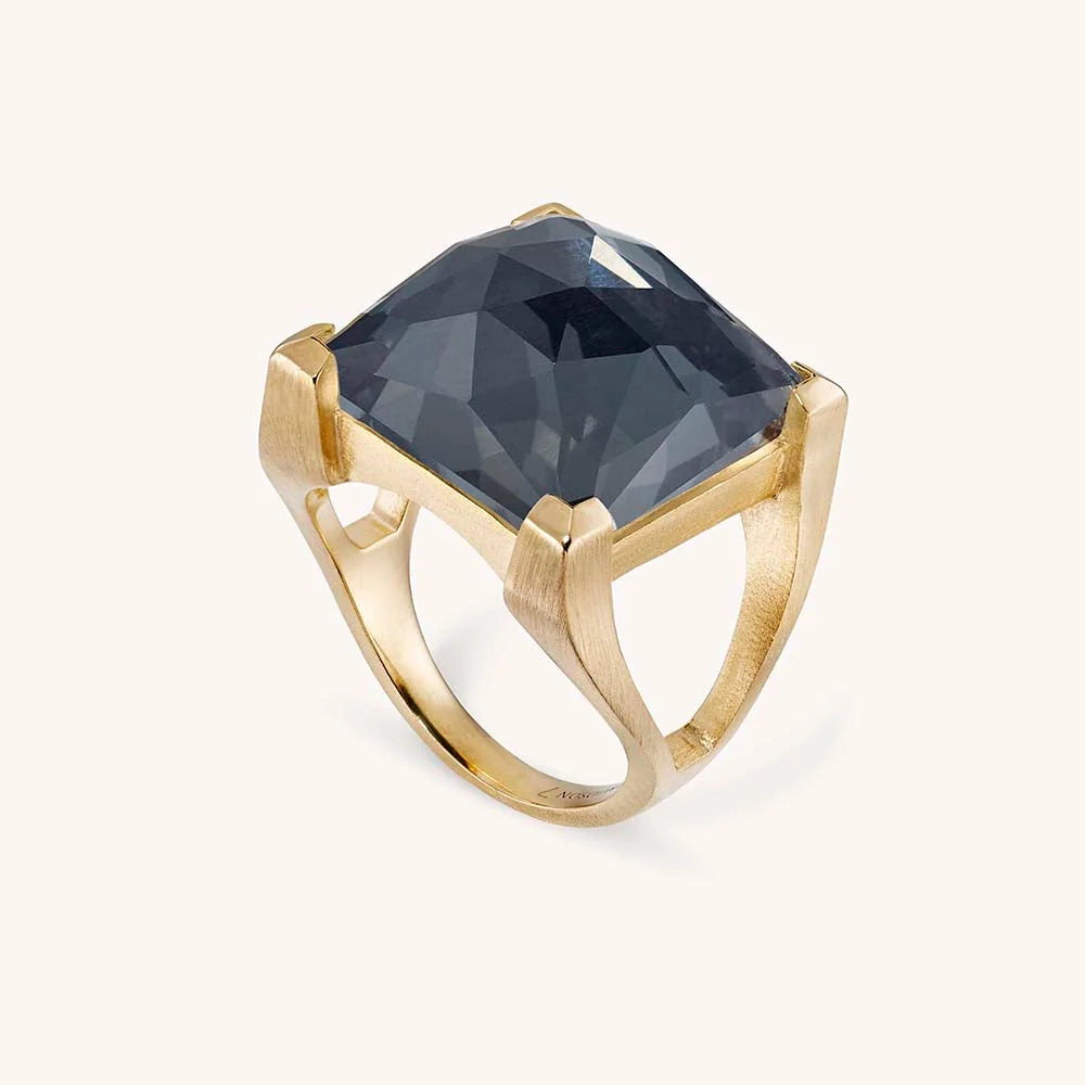 Plaza Ring - Iridescent Hematite