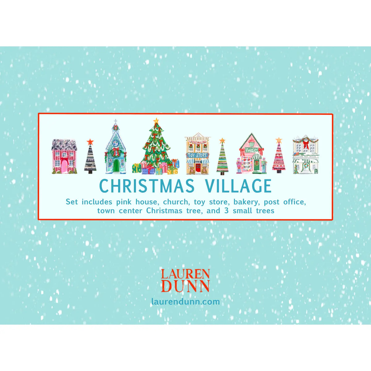 Mini Acrylic Christmas Village Set