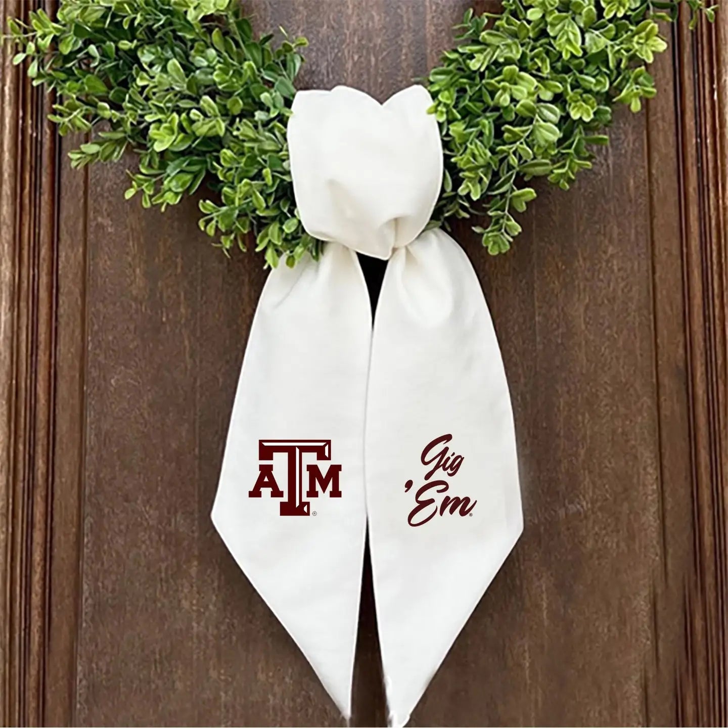Texas A&M Embroidered Wreath Sash