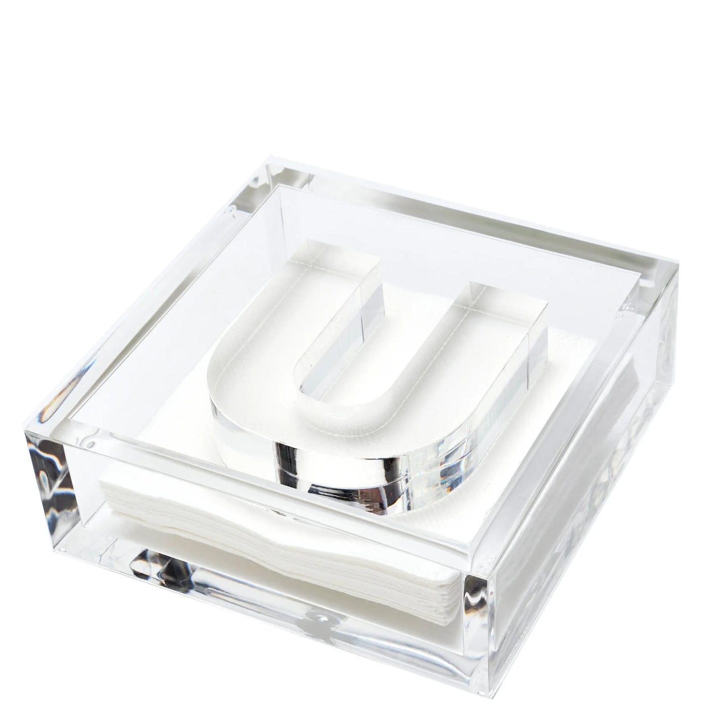 Acrylic Initial Cocktail Napkin Holder