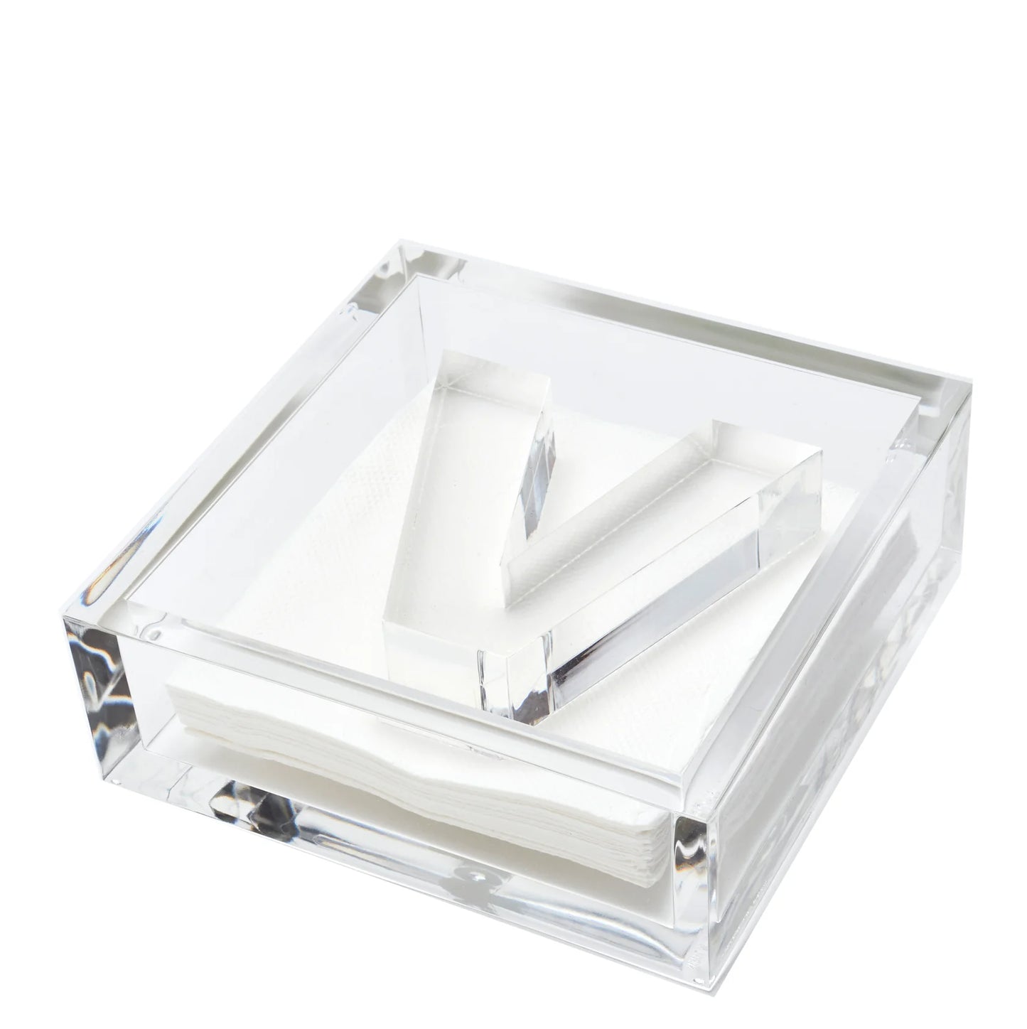 Acrylic Initial Cocktail Napkin Holder