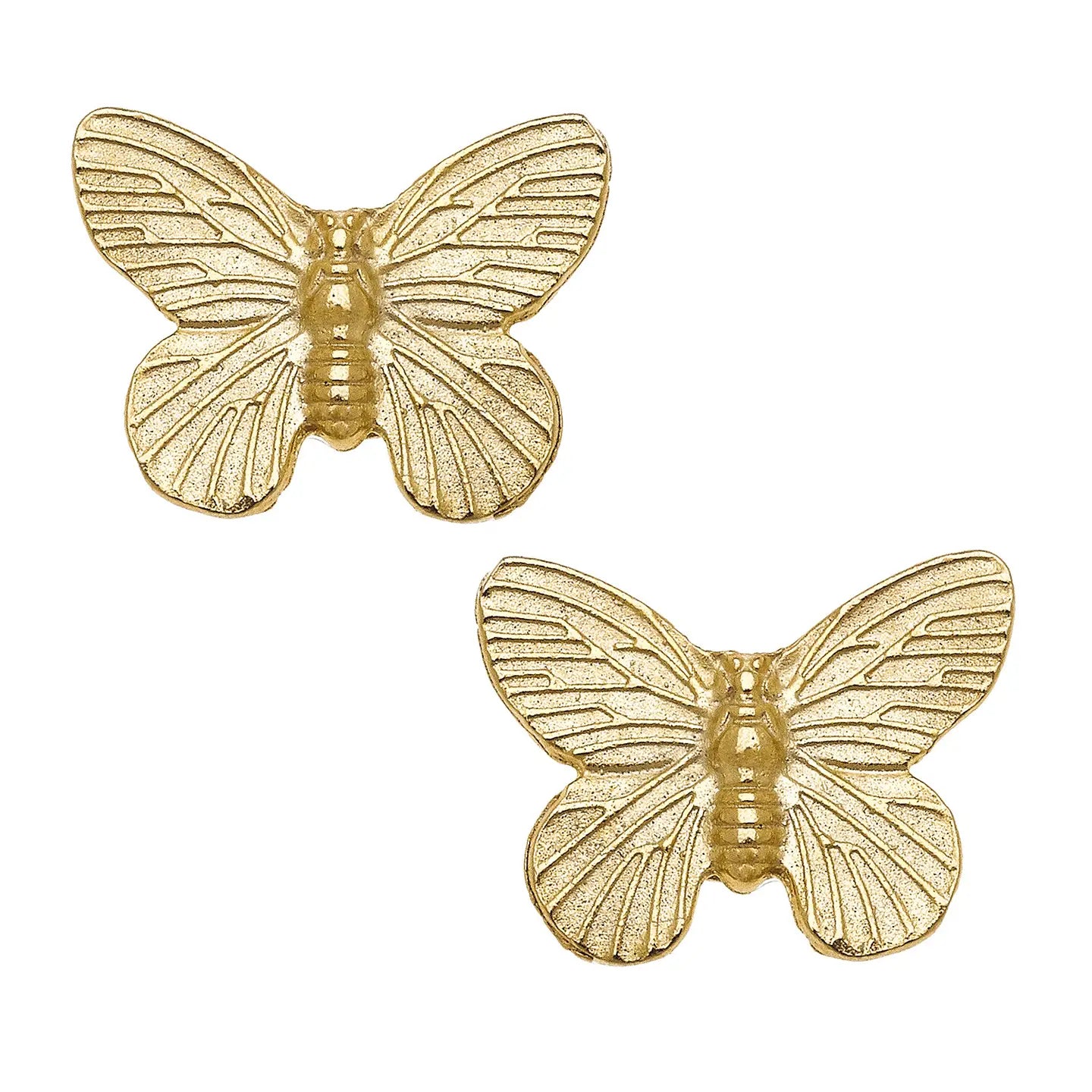 Gold Butterfly Studs
