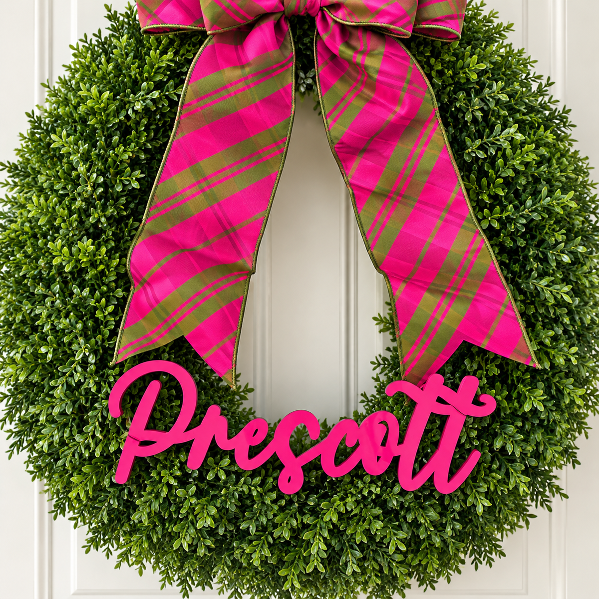 Acrylic Wreath Name