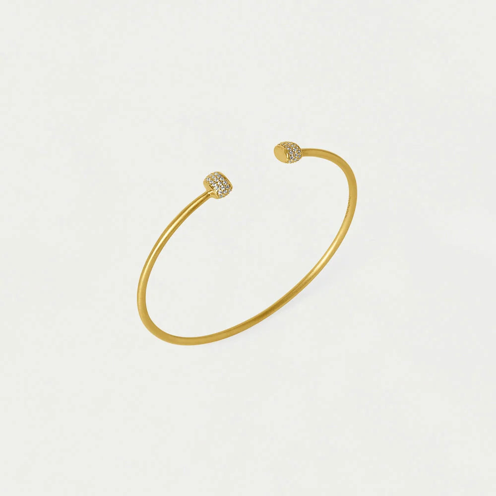 Juliette Pave Twist Bangle - Gold