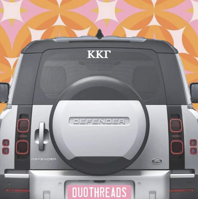 Sorority Car Decal