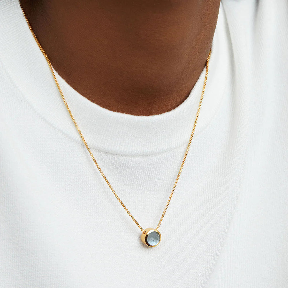 Signature Midi Pendant - Iridescent Sky Blue