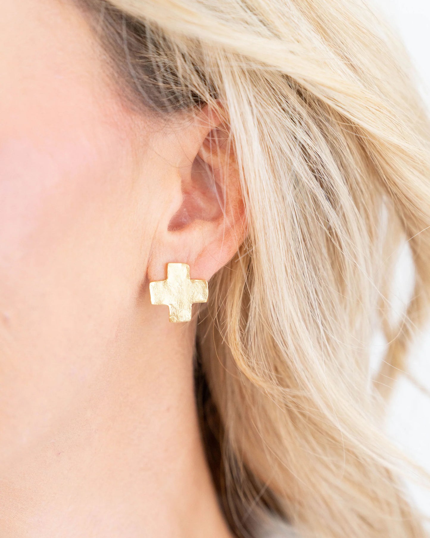 Mini Square Cross Studs