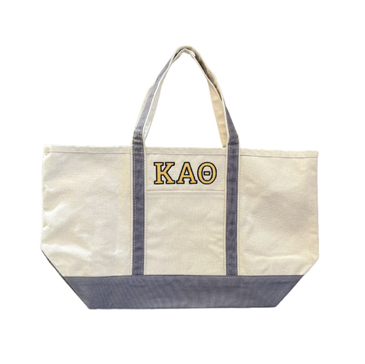 Grey Sorority Canvas Tote