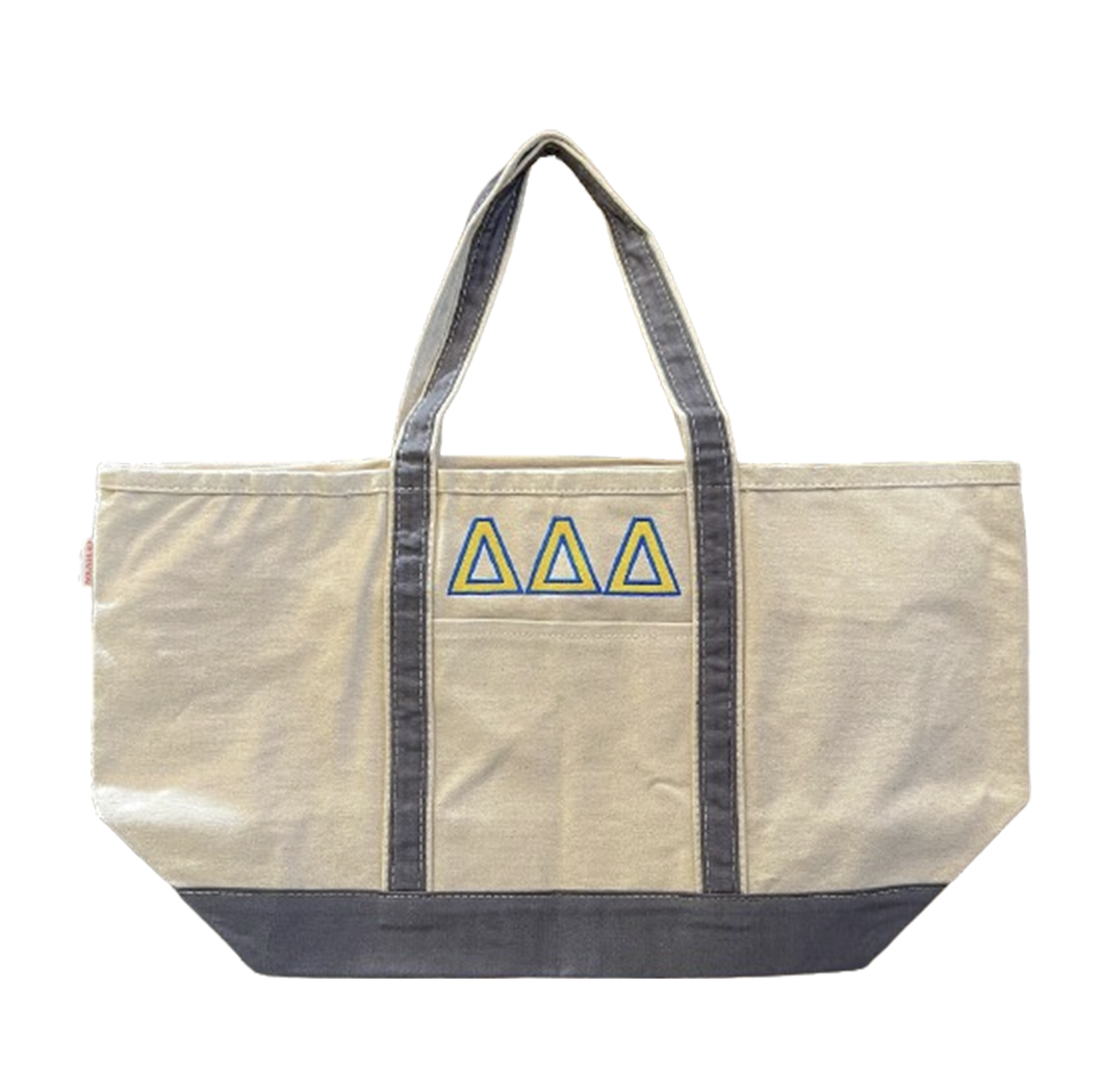 Grey Sorority Canvas Tote