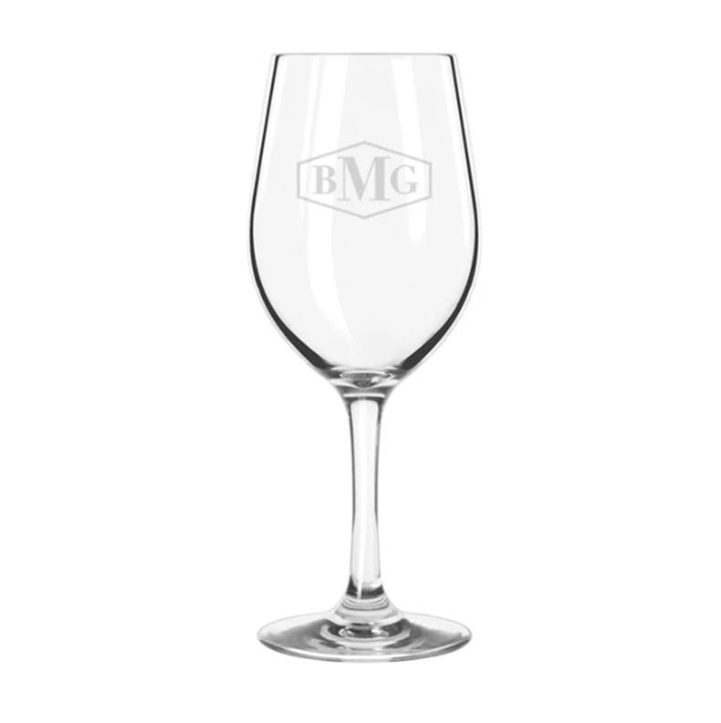 Engraved Acrylic White Wine Glass