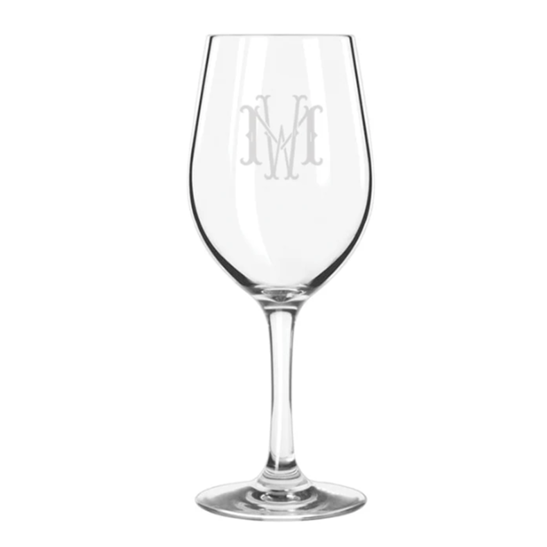 Engraved Acrylic White Wine Glass