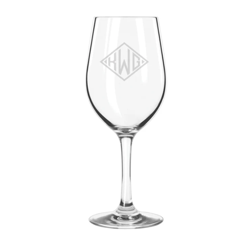 Engraved Acrylic White Wine Glass