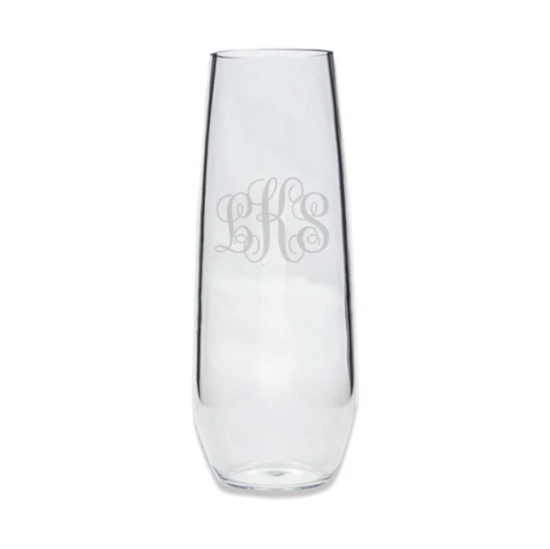 Engraved Acrylic Stemless Champagne Flute