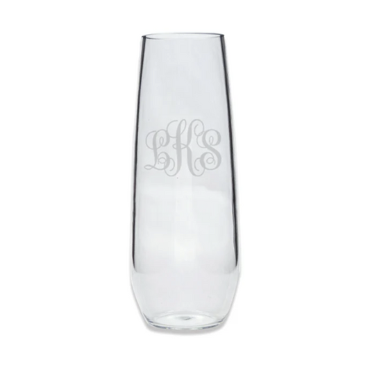 Engraved Acrylic Stemless Champagne Flute
