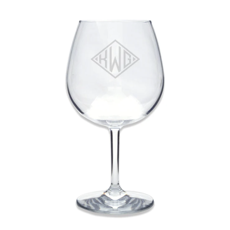Engraved Acrylic Red Wine Glass