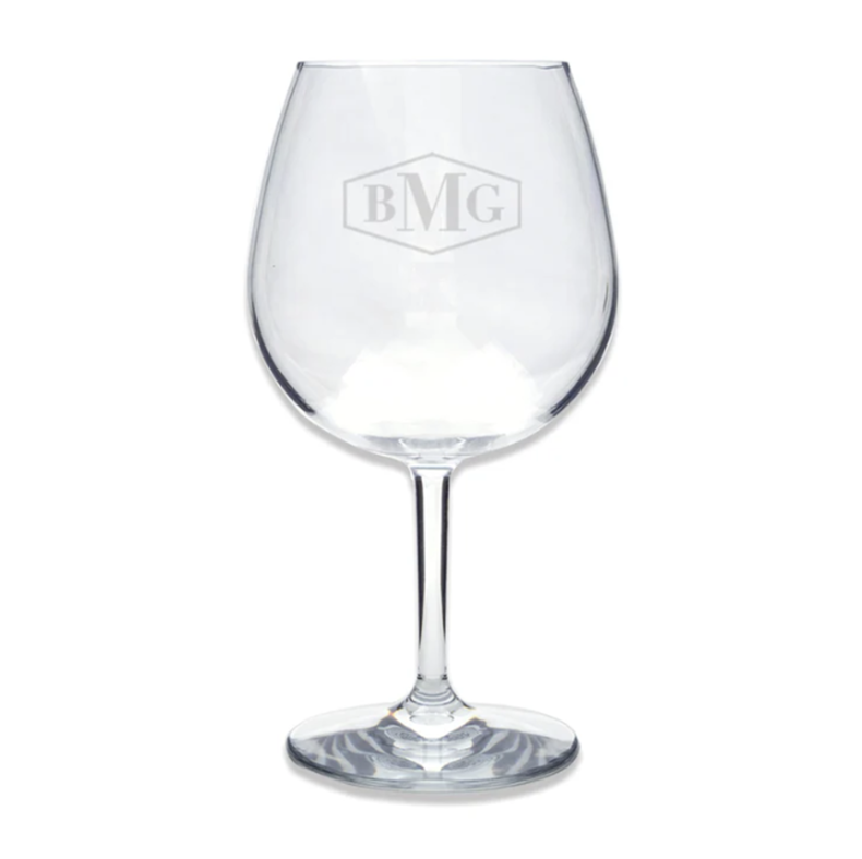 Engraved Acrylic Red Wine Glass