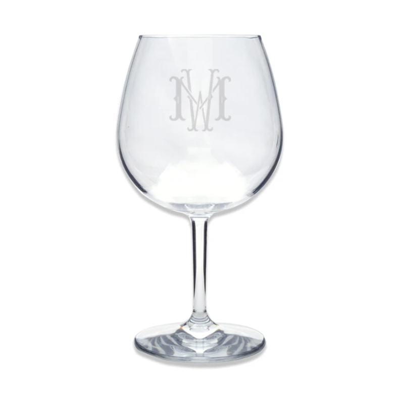 Engraved Acrylic Red Wine Glass