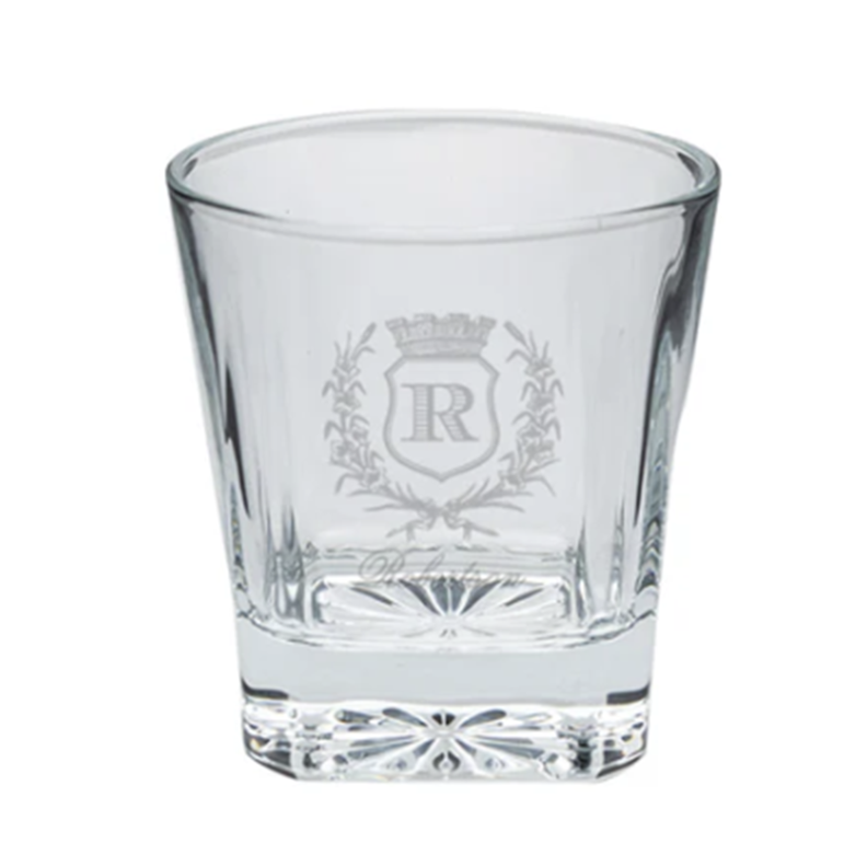 Engraved Opulence Low Ball Glass