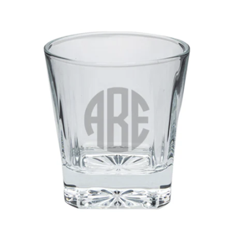 Engraved Opulence Low Ball Glass