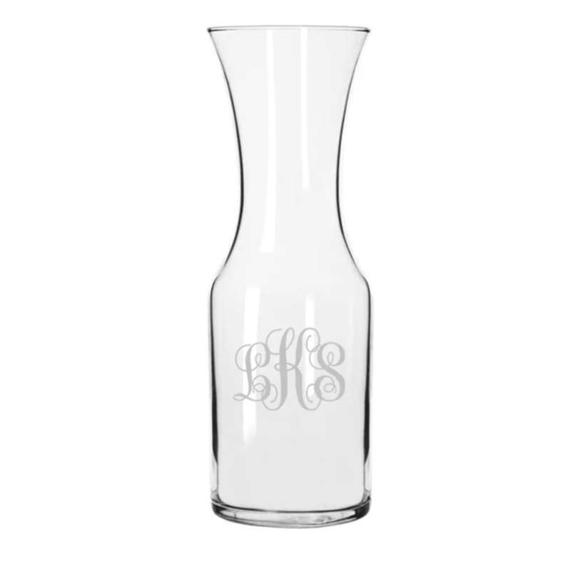 Engraved Glass Carafe