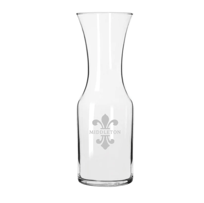 Engraved Glass Carafe