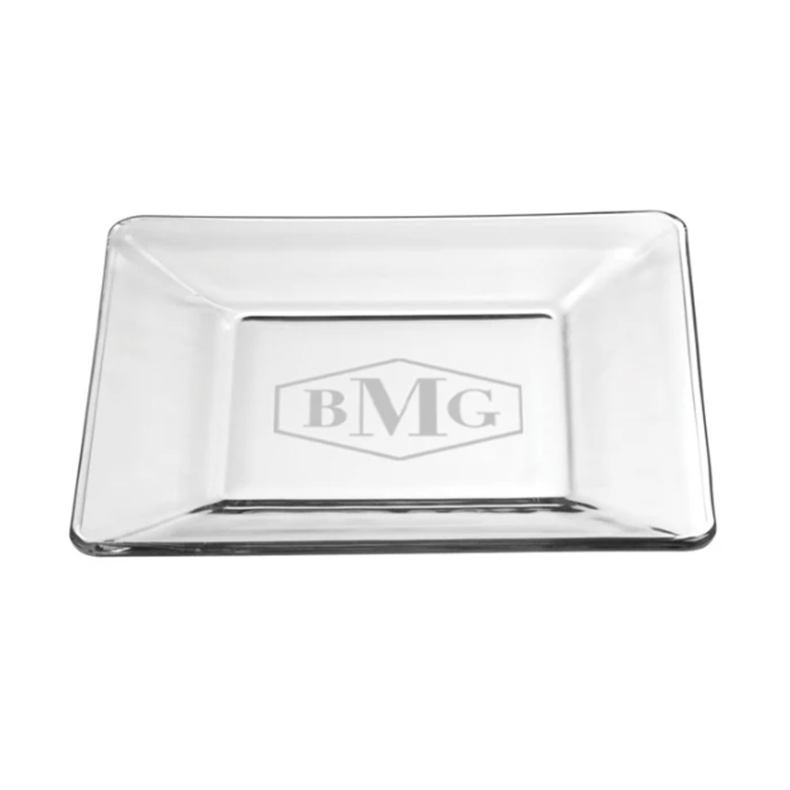 Engraved Glass Square 8" Plate