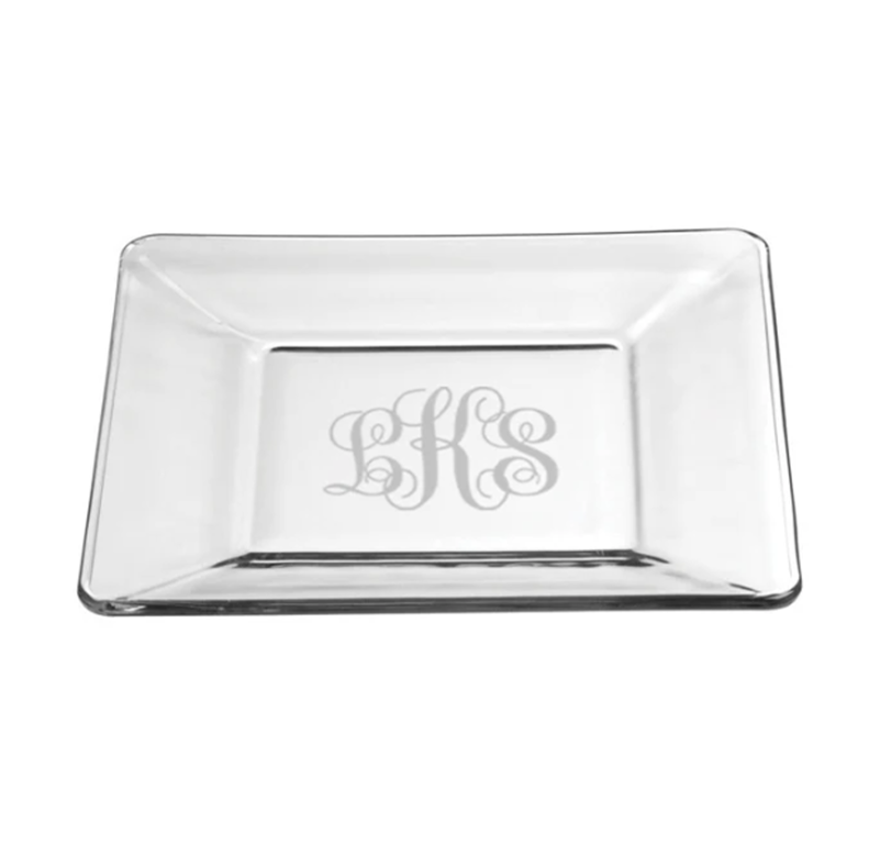 Engraved Glass Square 8" Plate