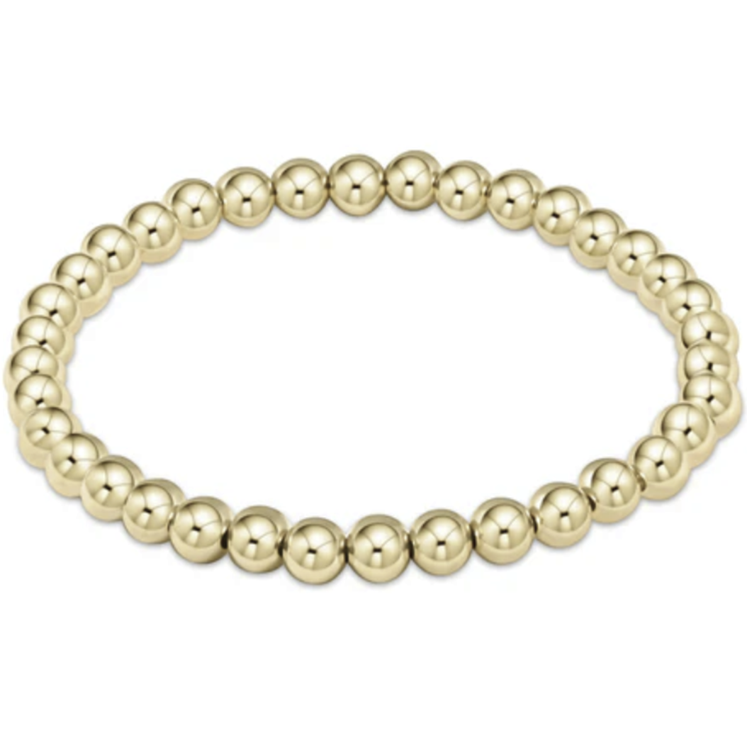 E Newton Classic Gold 5mm Beaded Bracelet