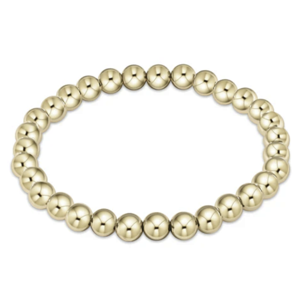 E Newton Classic Gold 6mm Beaded Bracelet