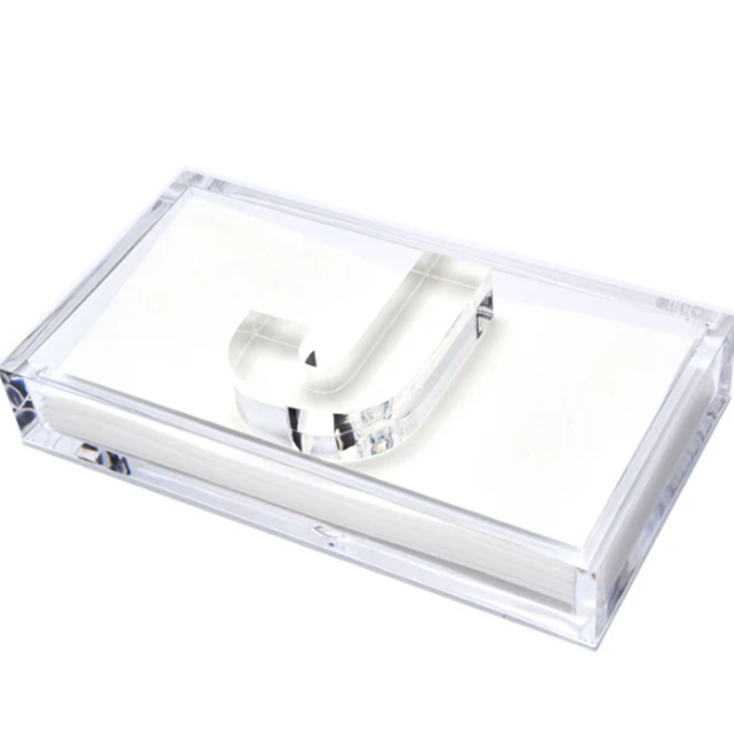 Acrylic Initial Guest Towel Holder