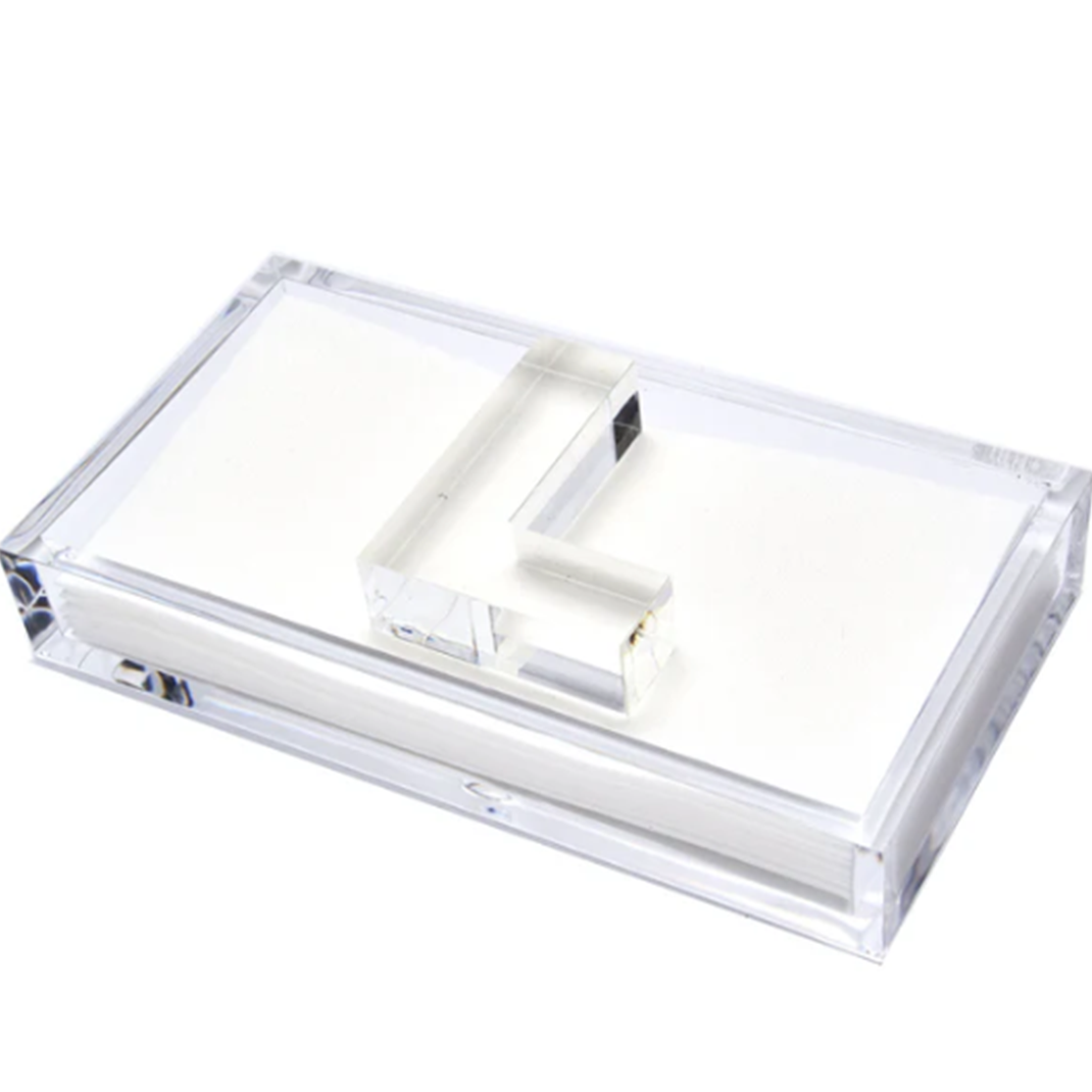 Acrylic Initial Guest Towel Holder