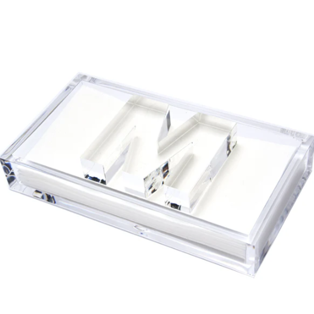 Acrylic Initial Guest Towel Holder