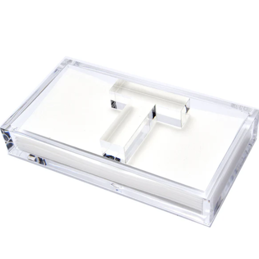 Acrylic Initial Guest Towel Holder