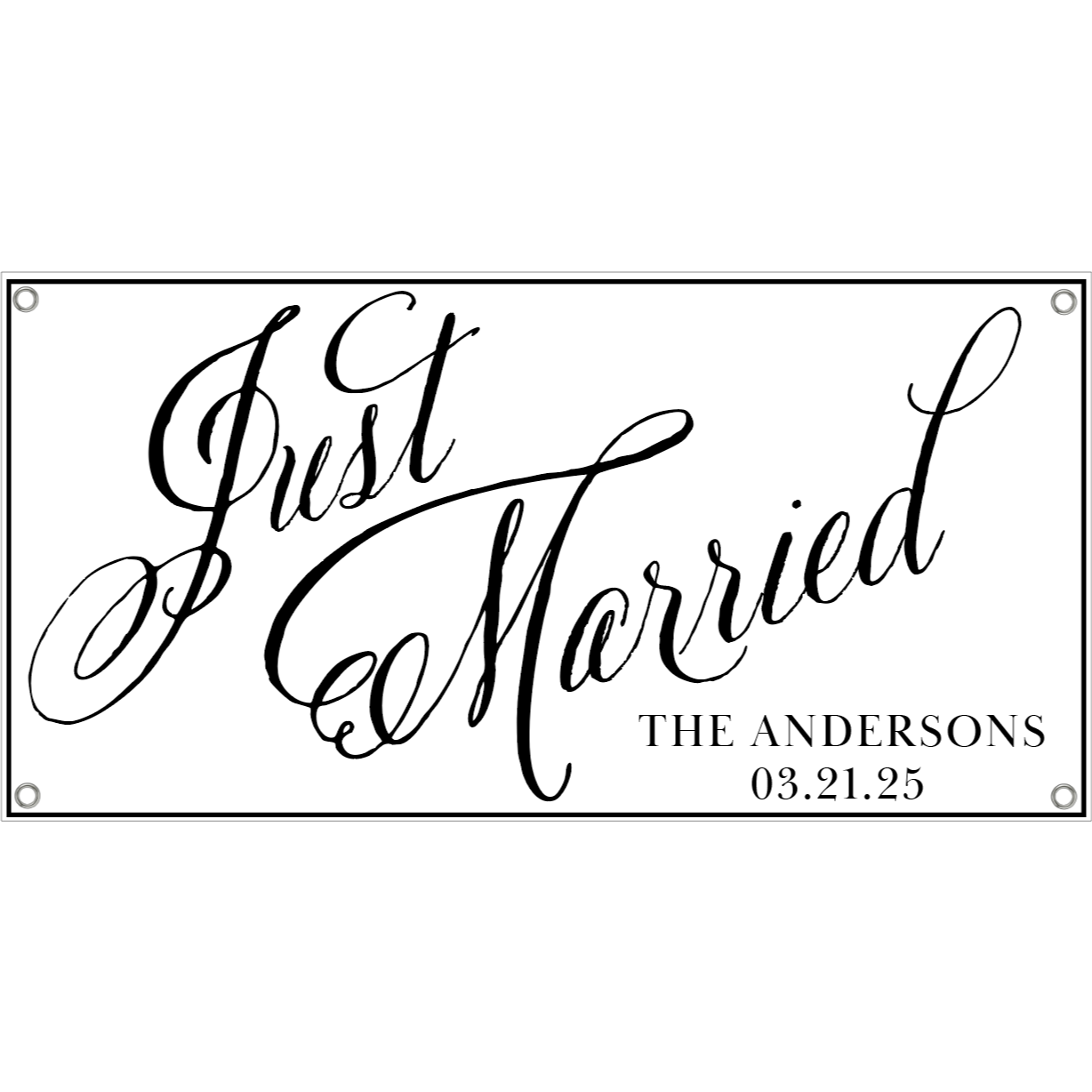 Just Married Border Banner