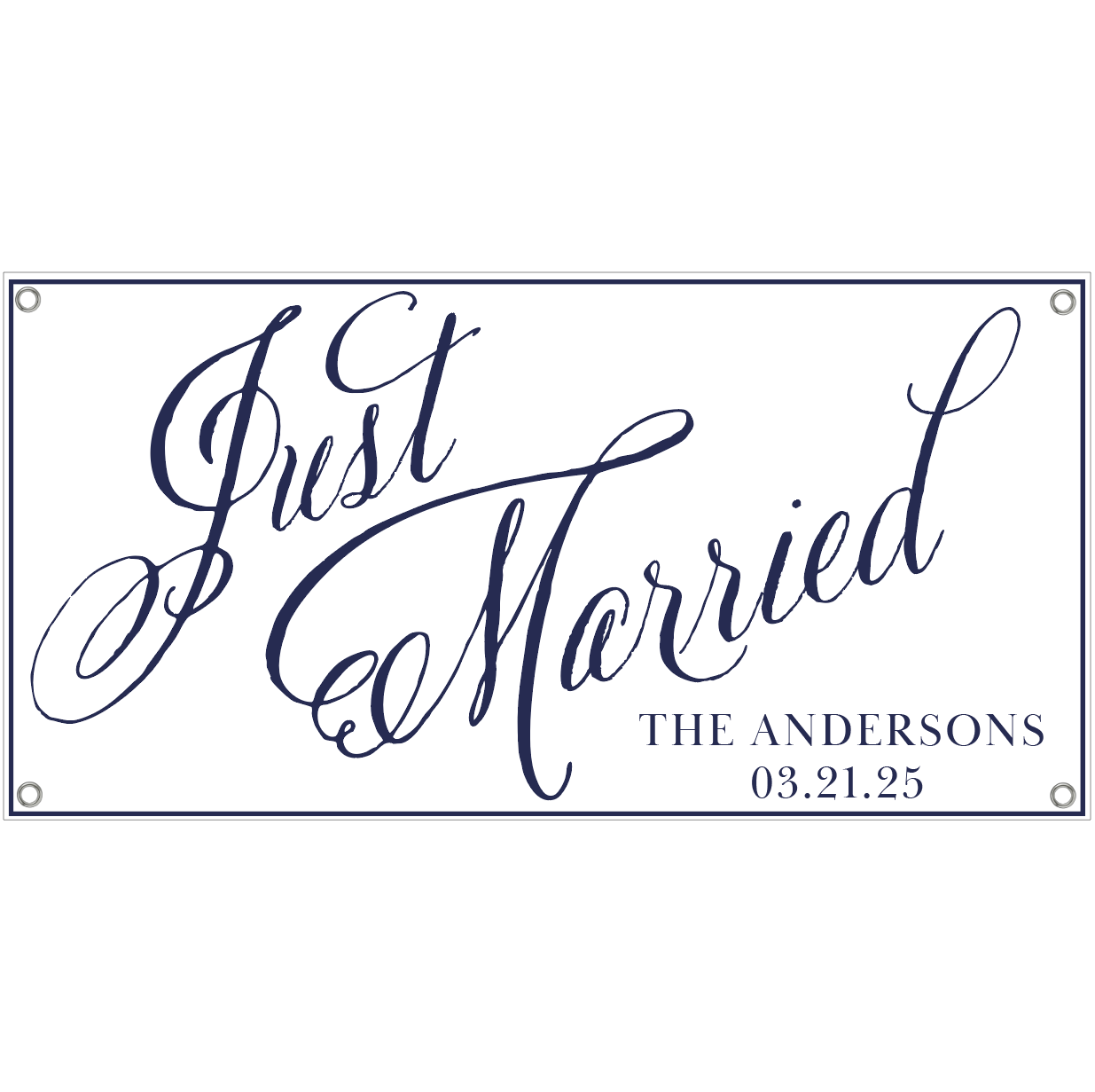 Just Married Border Banner