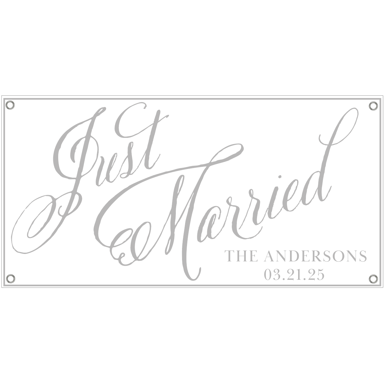 Just Married Border Banner