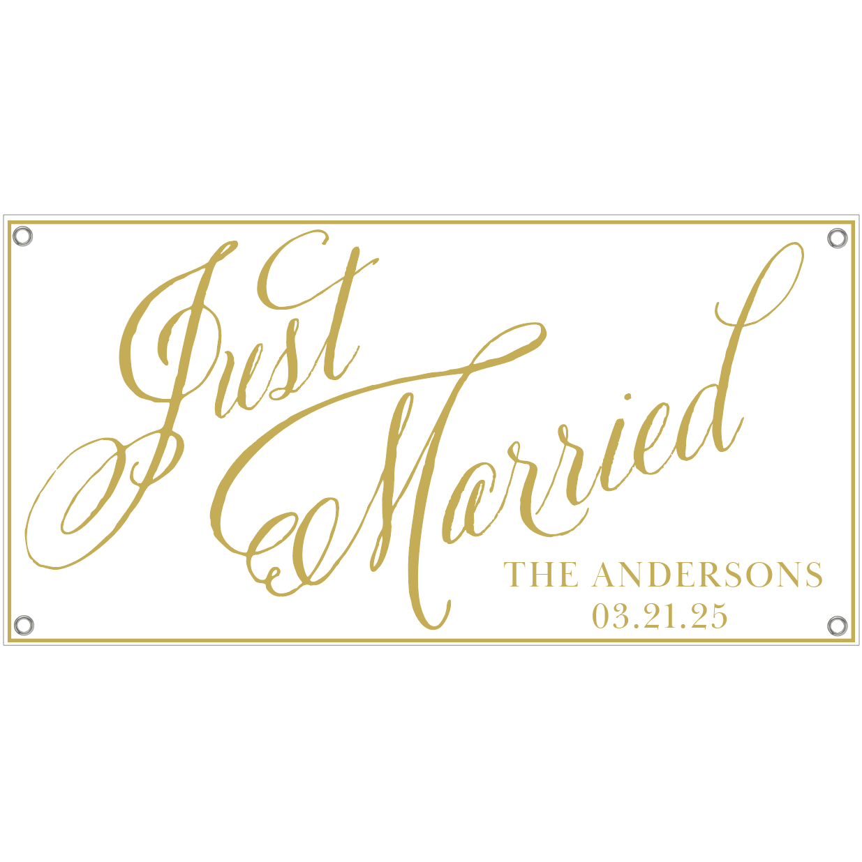Just Married Border Banner