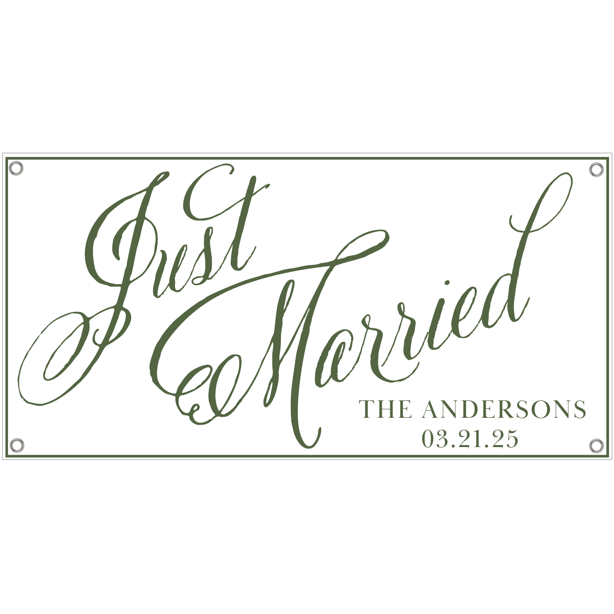 Just Married Border Banner