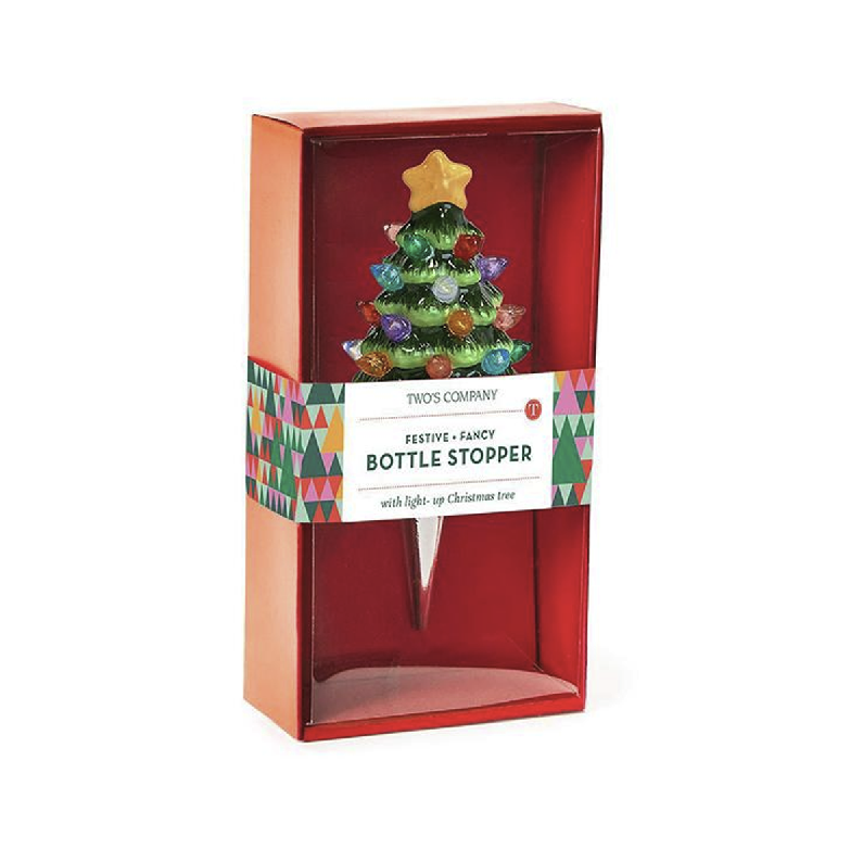 Vintage Christmas Tree Bottle Stopper