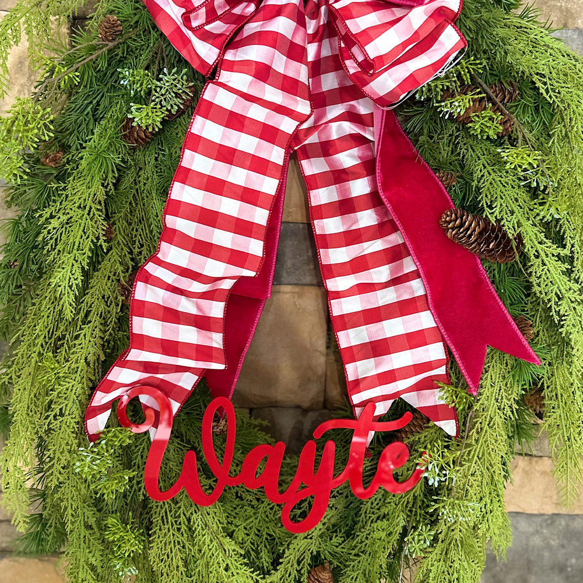 Acrylic Wreath Name