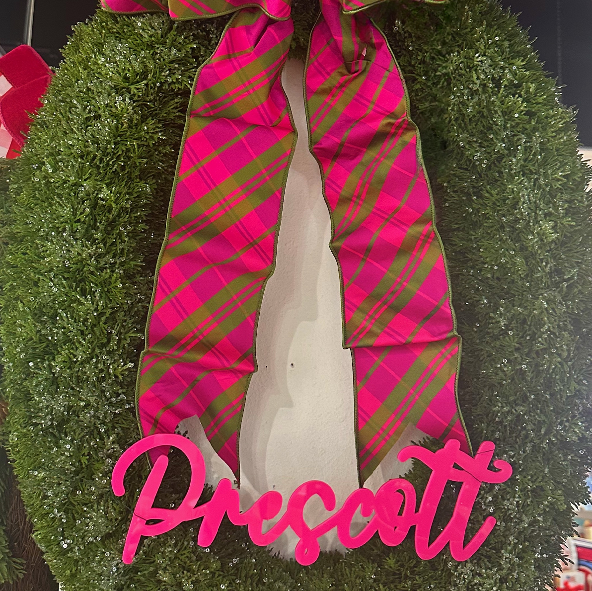 Acrylic Wreath Name