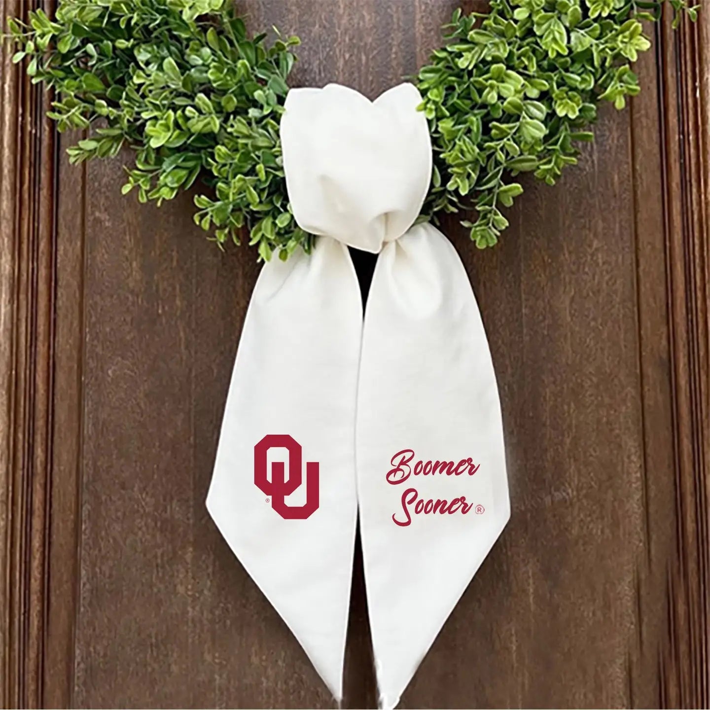 OU Embroidered Wreath Sash