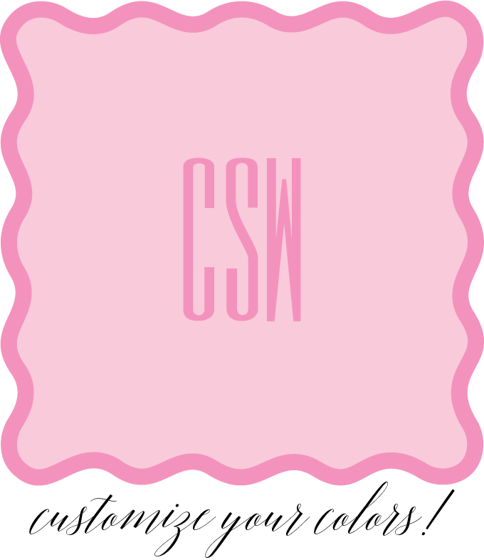 Custom Acrylic Coasters - Solid Initials (Set of 4)