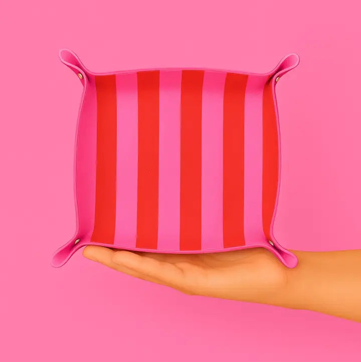 Personalized Stripe Snap Tray