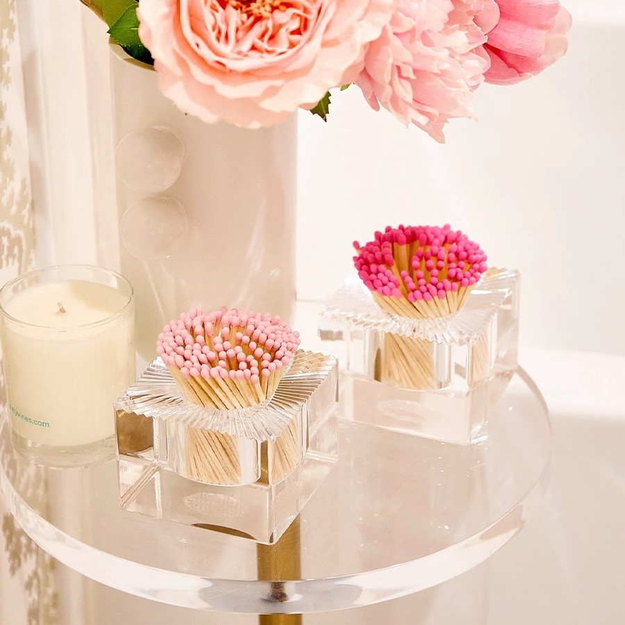 Hot Pink Square Acrylic Match Striker