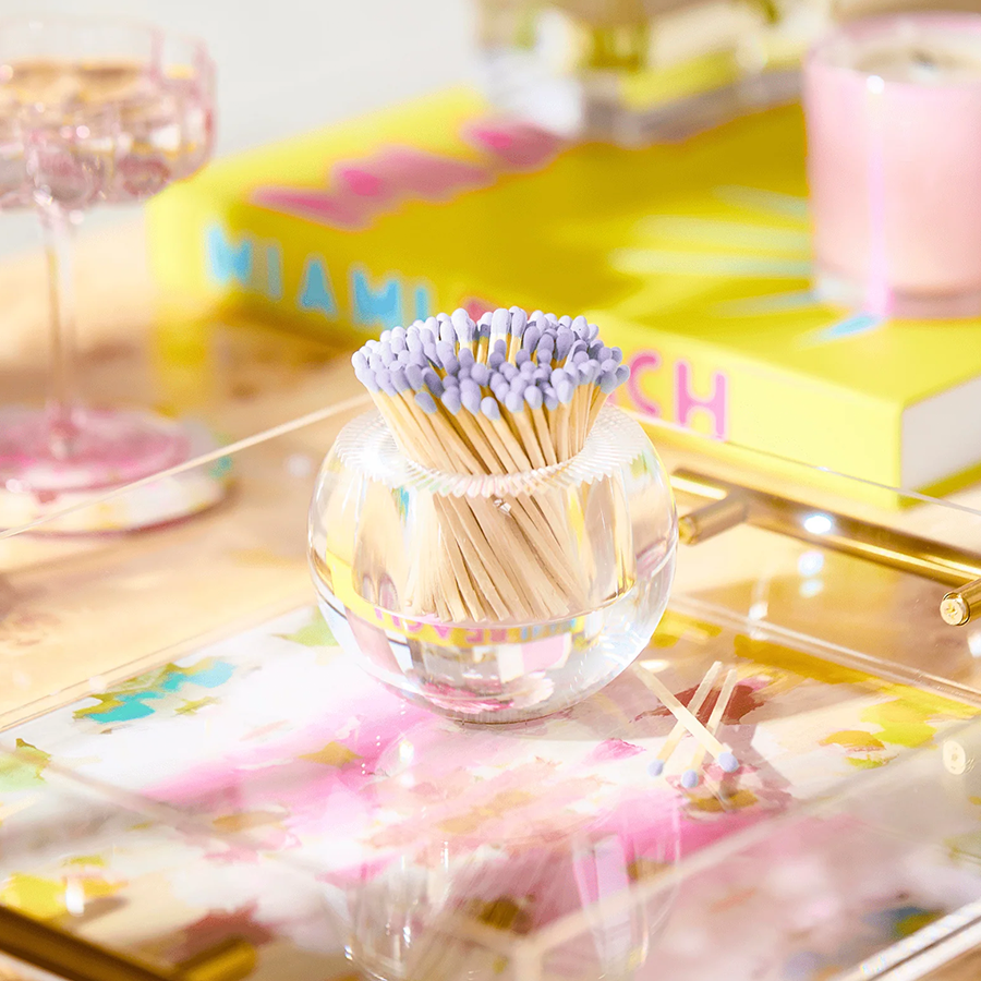 Lavender Round Acrylic Match Striker