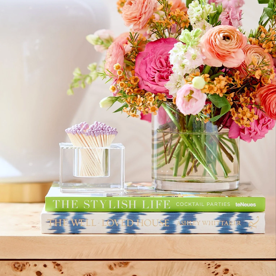 Lavender Square Acrylic Match Striker