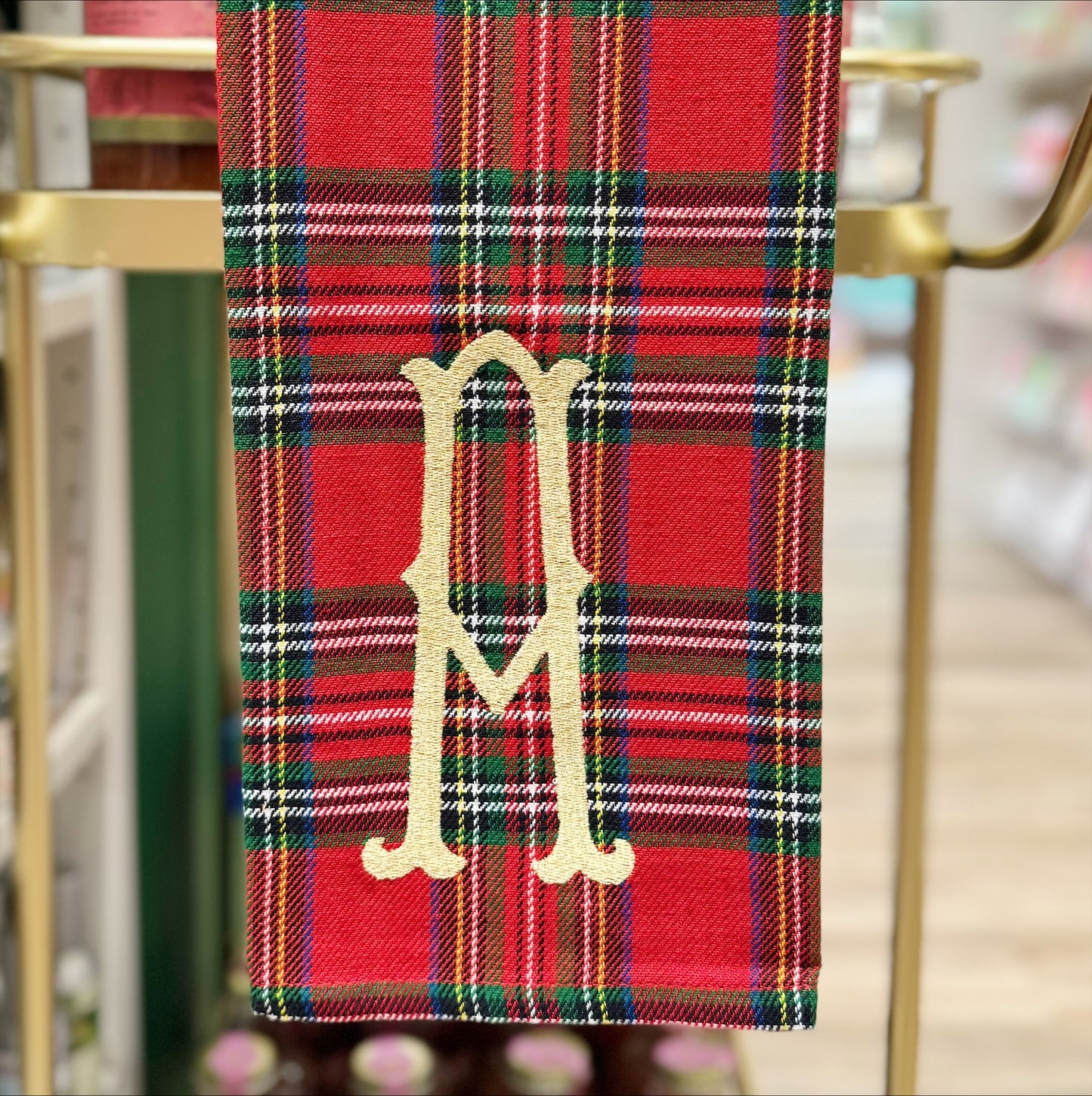 Tartan Initial Towel