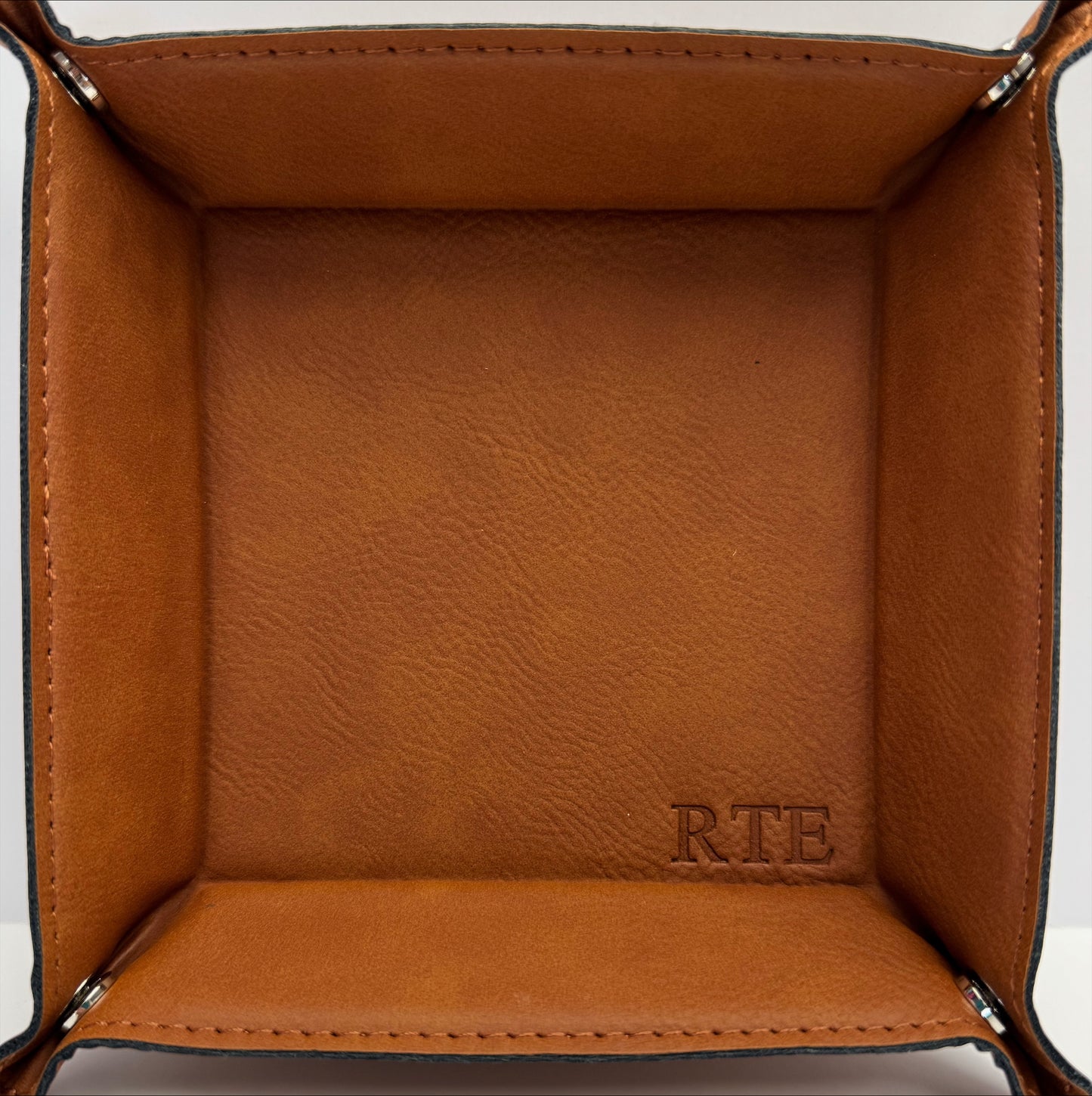 Personalized Leather Snap Tray