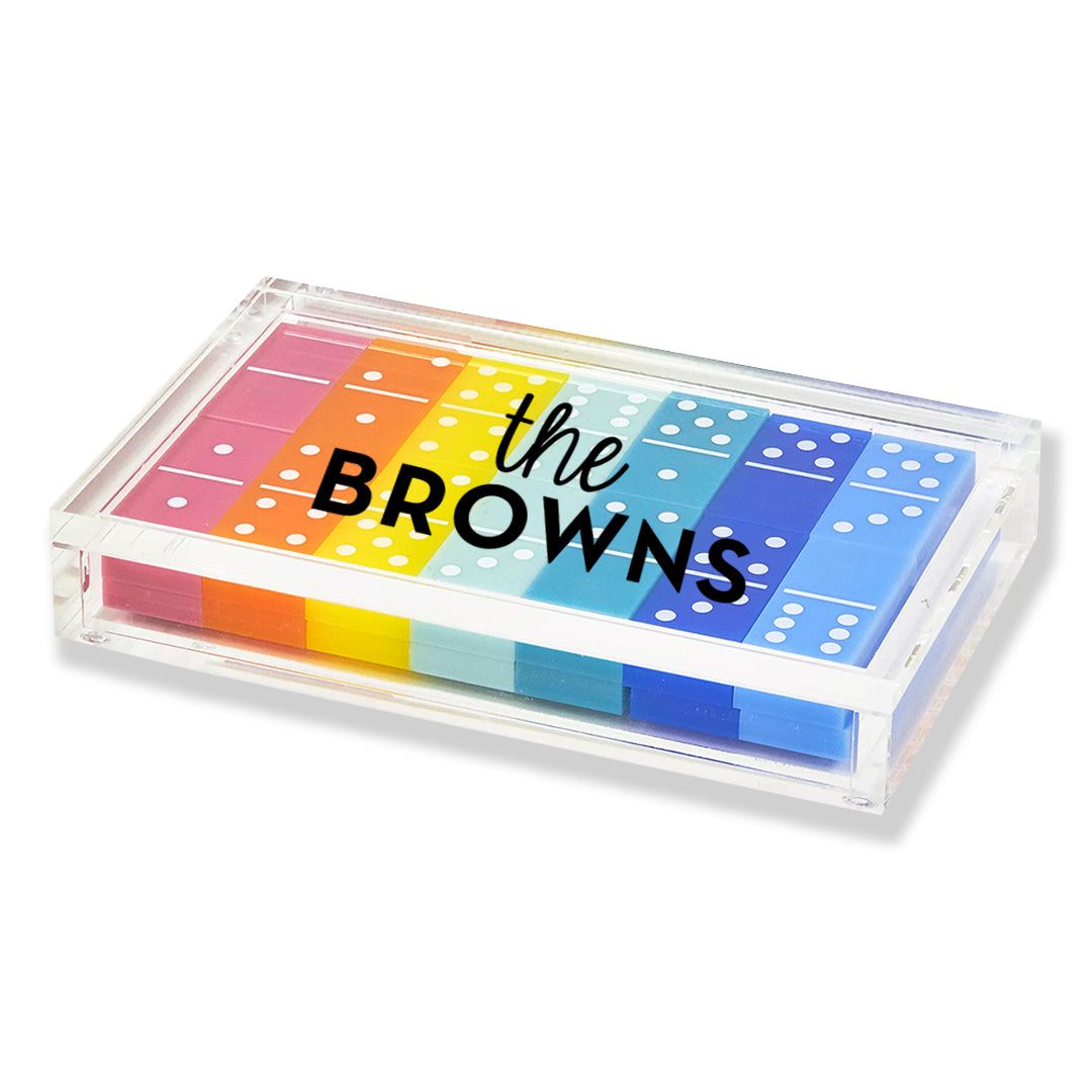 Colorful Lucite Domino Set